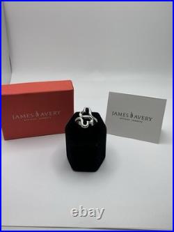 James Avery 925 Sterling Silver Double Heart To Heart Ring Size 6 Retired