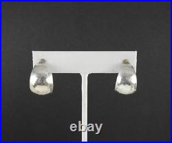 James Avery 925 Sterling Silver Hammered Wide Tapered Hoop Earrings Jewelry
