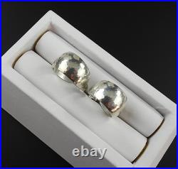 James Avery 925 Sterling Silver Hammered Wide Tapered Hoop Earrings Jewelry