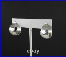 James Avery 925 Sterling Silver Hammered Wide Tapered Hoop Earrings Jewelry