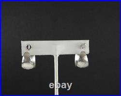 James Avery 925 Sterling Silver Hammered Wide Tapered Hoop Earrings Jewelry