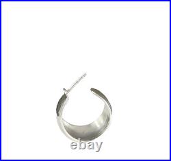 James Avery 925 Sterling Silver Hammered Wide Tapered Hoop Earrings Jewelry