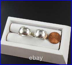 James Avery 925 Sterling Silver Hammered Wide Tapered Hoop Earrings Jewelry
