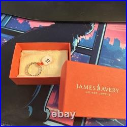 James Avery 925 Sterling Silver Heart Cutout Band Ring Size 10, 3mm