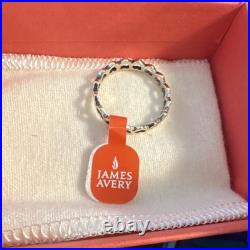 James Avery 925 Sterling Silver Heart Cutout Band Ring Size 10, 3mm
