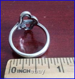 James Avery 925 Sterling Silver Heart To Heart Ring. Size 10