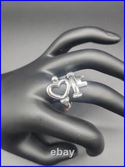 James Avery 925 Sterling Silver Key to My Heart Ring Size 8
