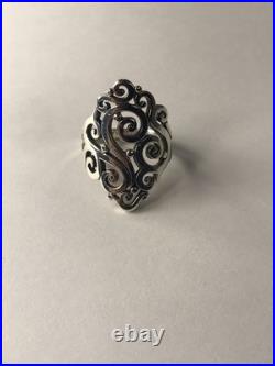 James Avery 925 Sterling Silver Long Sorrento Ring Size Size 8.5