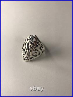 James Avery 925 Sterling Silver Long Sorrento Ring Size Size 8.5