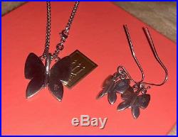 James Avery 925 Sterling Silver Mariposa. Necklace. Ring Size 9. Earrings