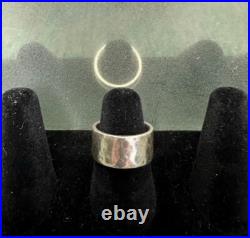 James Avery 925 Sterling Silver Polished Hammered Ring Size 6 (pap002960)
