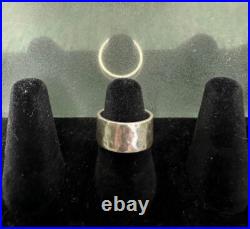 James Avery 925 Sterling Silver Polished Hammered Ring Size 6 (pap002960)
