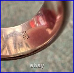 James Avery 925 Sterling Silver Polished Hammered Ring Size 6 (pap002960)