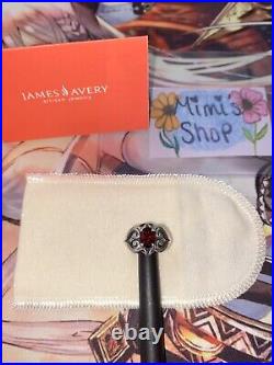 James Avery 925 Sterling Silver RETIRED Oval Garnet Ring Size 5