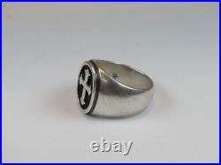 James Avery 925 Sterling Silver Raised Fleuree Cross Ring Size 10
