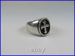 James Avery 925 Sterling Silver Raised Fleuree Cross Ring Size 10
