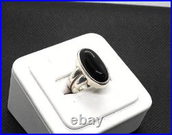 James Avery 925 Sterling Silver Retired Black Onyx Oval Ring Size 6.5 Jewelry