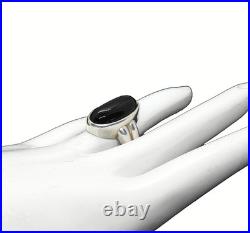 James Avery 925 Sterling Silver Retired Black Onyx Oval Ring Size 6.5 Jewelry