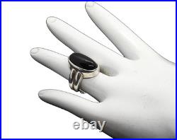 James Avery 925 Sterling Silver Retired Black Onyx Oval Ring Size 6.5 Jewelry