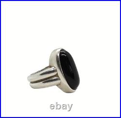 James Avery 925 Sterling Silver Retired Black Onyx Oval Ring Size 6.5 Jewelry