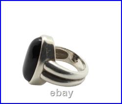 James Avery 925 Sterling Silver Retired Black Onyx Oval Ring Size 6.5 Jewelry