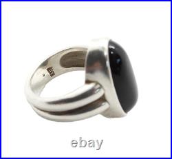 James Avery 925 Sterling Silver Retired Black Onyx Oval Ring Size 6.5 Jewelry