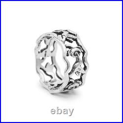 James Avery 925 Sterling Silver Retired Humming Bird Eternity Cocktail Ring