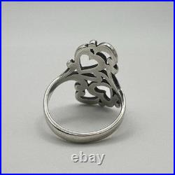 James Avery 925 Sterling Silver Swirls And Scrolls Hearts Ring Size 7.5 James Avery 925 Sterling Silver Swirls And Scrolls Hearts Ring Size 7.5