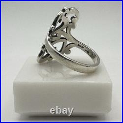 James Avery 925 Sterling Silver Swirls And Scrolls Hearts Ring Size 7.5