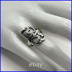 James Avery 925 Sterling Silver Swirls And Scrolls Hearts Ring Size 7.5