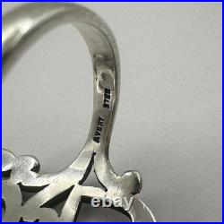 James Avery 925 Sterling Silver Swirls And Scrolls Hearts Ring Size 7.5