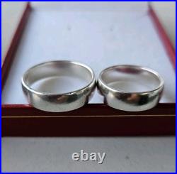 James Avery 925 Sterling Silver Wide Athena Wedding Band Set Rings Size 7.5 & 11