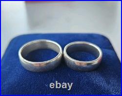 James Avery 925 Sterling Silver Wide Athena Wedding Band Set Rings Size 7.5 & 11