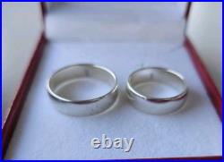 James Avery 925 Sterling Silver Wide Athena Wedding Band Set Rings Size 7.5 & 11