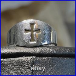 James Avery 925 Sterling Silver Wide Cross Crosslet Ring Size 11