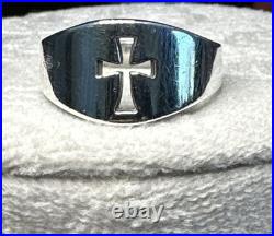 James Avery 925 Sterling Silver Wide Cross Crosslet Ring Size 11