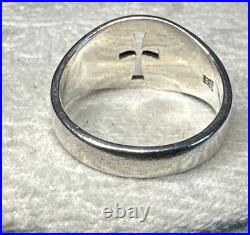 James Avery 925 Sterling Silver Wide Cross Crosslet Ring Size 11