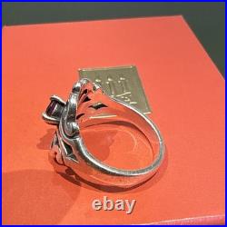 James Avery 925 Sterling Spanish Lace Birthstone Blue Topaz Ring Size 7