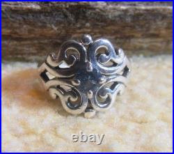 James Avery 925 Sterling Spanish Lace Birthstone Blue Topaz Ring Size 8