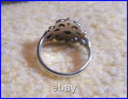James Avery 925 Sterling Spanish Lace Birthstone Blue Topaz Ring Size 8