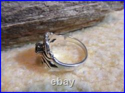 James Avery 925 Sterling Spanish Lace Birthstone Blue Topaz Ring Size 8