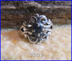 James Avery 925 Sterling Spanish Lace Birthstone Blue Topaz Ring Size 8