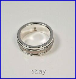 James Avery 925 & Titanium Classic Smooth Ring Size 8.75