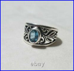 James Avery Abounding Vine Ring With Blue Topaz Size 7 925 Retired