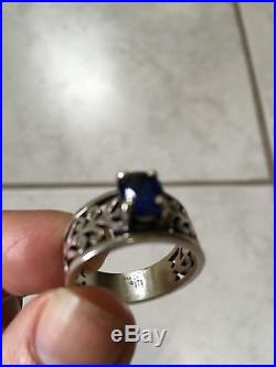 James Avery Adore Ring With Lab Created Blue Sapphire As 7.5