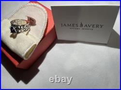 James Avery Adoree 925 Sterling Silver Oval Amethyst Ring Size 7 8mm Signed