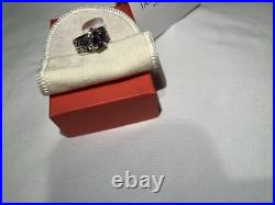James Avery Adoree 925 Sterling Silver Oval Amethyst Ring Size 7 8mm Signed