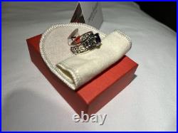 James Avery Adoree 925 Sterling Silver Oval Amethyst Ring Size 7 8mm Signed