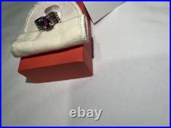 James Avery Adoree 925 Sterling Silver Oval Amethyst Ring Size 7 8mm Signed