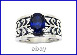James Avery Adoree Lab Created Blue Sapphire. 925 Sterling Silver Ring Size 6